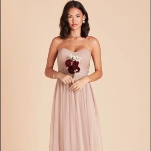 NWT Birdy Grey // Strapless, Sandy Taupe, “Christina” Bridesmaid Dress